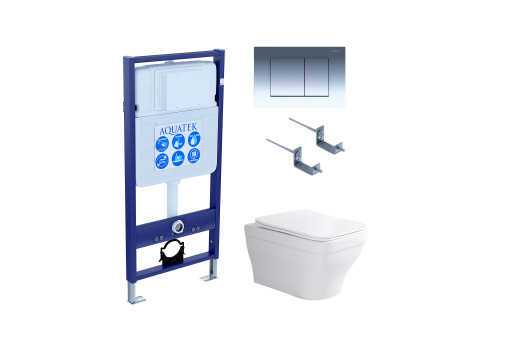 Комплект унитаз + инсталляция Aquatek SET AQUATEK АМАДЕО-010 4в1