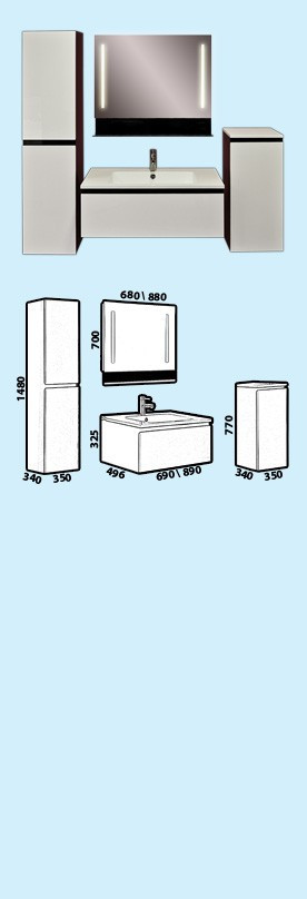 Тумба с раковиной Astra Form Альфа 90