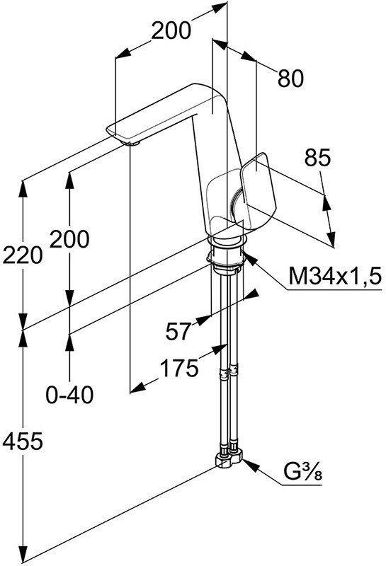 Смеситель для раковины Kludi Ameo 410240575