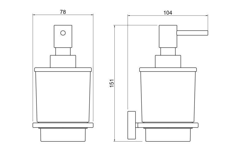 Дозатор Aquatek матовый черный AQ4305MB Либра