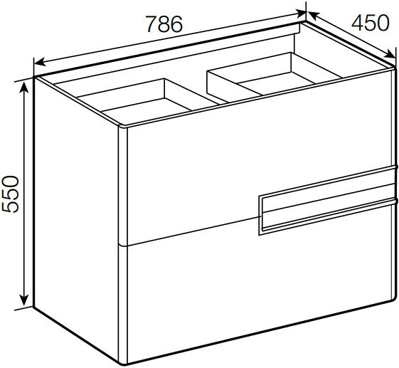 Тумба под раковину Roca Victoria Nord Ice Edition 80 подвесная