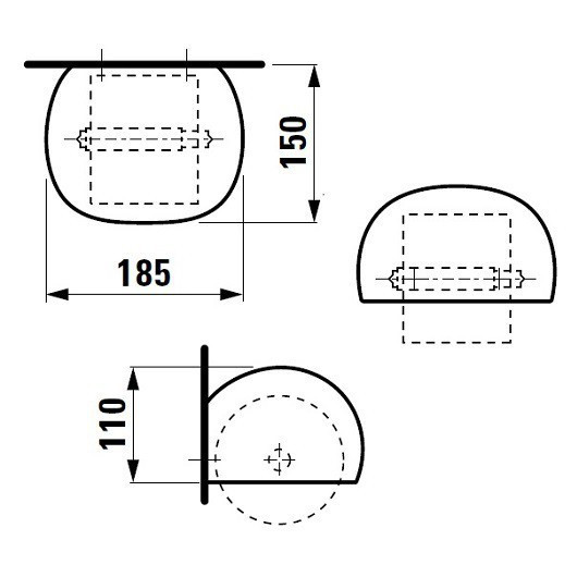 Держатель туалетной бумаги Laufen Alessi One 8.7097.0 с крышкой