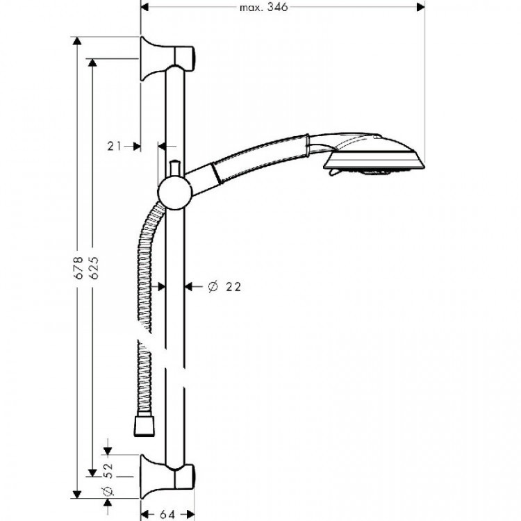 Душевой гарнитур Hansgrohe Raindance Classic 27843090