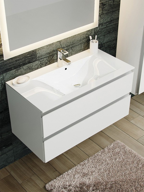 Тумба с раковиной SanVit Авеню-2 75 в цвете Ral подвесная