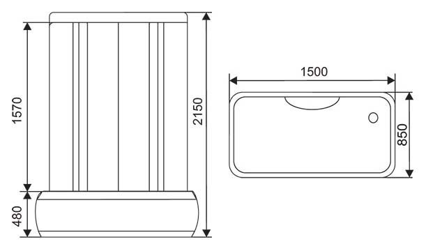Душевой бокс Arcus AS-205 85x150