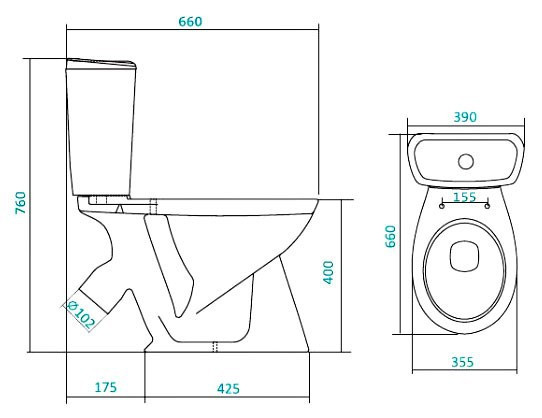 Унитаз Santek Бриз 1.WH30.2.138
