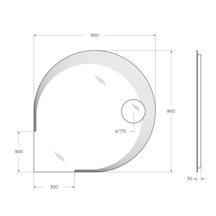 Полка металлическая для зеркала Cezares 45013