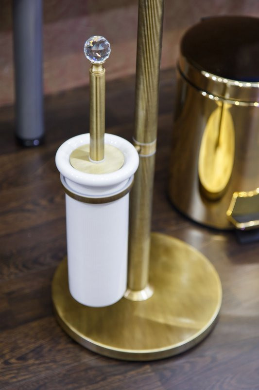 Стойка напольная c держателем туалетной бумаги, щёткой для унитаза и держателем мыльницы Cezares OLIMP-WCS-02-Sw