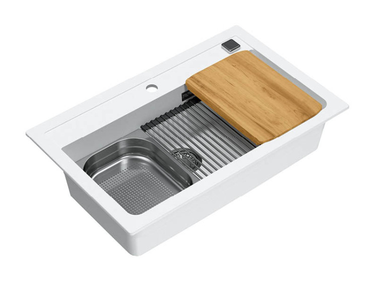 Мойка ALVEUS GRANITAL ATROX 40 ARCTIC - G11 790 X 500 1X в комплекте с сифоном 1132823,