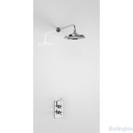 Душевая стойка с встроенным термостатом На 1 выпуск, верхняя лейка 12', ХРОМ [BARC73 CHR + V60]