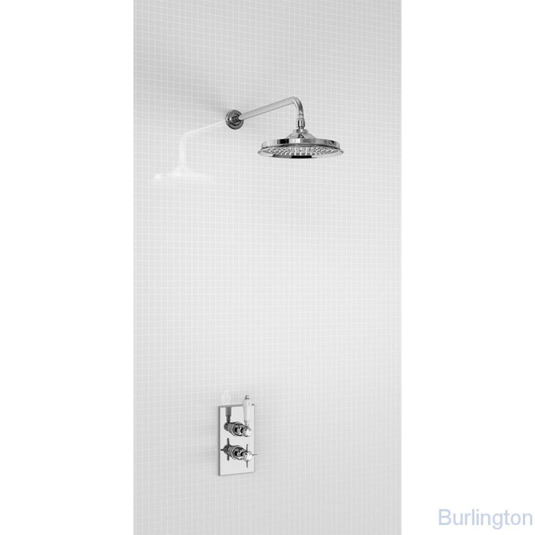 Душевая стойка с встроенным термостатом На 1 выпуск, верхняя лейка 12', ХРОМ [BARC73 CHR + V60]