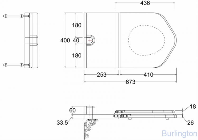 Сиденье- трон для унитаза с высоким бачком, золотистый дуб [S14]