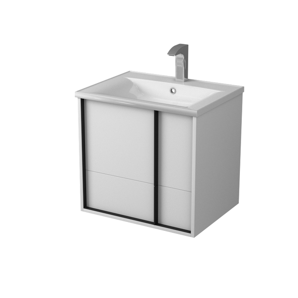 Тумба под раковину Aquaton Ривьера 60 белый матовый 1A238801RVX20