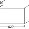 Прямоугольная основа 62 см для шкафчика Jacob Delafon ODEON UP EB888-M1
