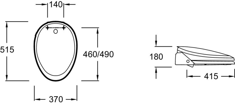 Крышка-биде C3-225 Jacob Delafon VIA 45559NK-0