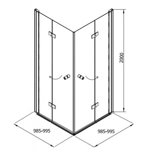 Душевой уголок Kolpa San Terra Flat TKK 100x100