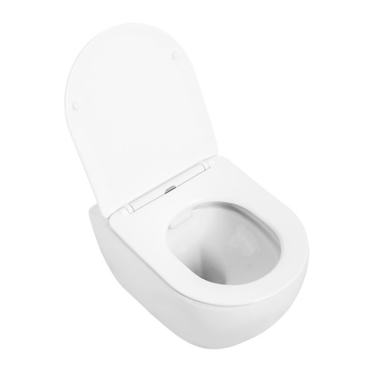 Унитаз подвесной с сиденьем STYLUS + Система инсталляции для унитазов с кнопкой смыва BB051CR Cezares CZR-513-TH-R/CZR2316SC/BB026/BB051CR