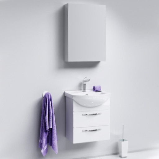 Тумба под раковину Aqwella Аллегро 50 2 ящика подвесная