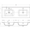 Мебельная ручка ECO (40 см) для базы ECO-CER-N 120, 140 см с 4-мя ящиками 1 штука Cezares RS156BL.3/320