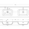 Мебельная ручка ECO (40 см) для базы ECO-CER-N 120, 140 см с 4-мя ящиками 1 штука Cezares RS156BL.3/320