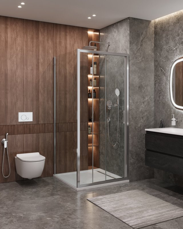 Душевой уголок MOLVENO-AF-31 Cezares MOLVENO-AF-31-90-C-CR-IV