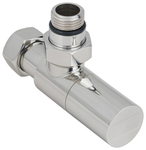 Вентиль Сунержа угловой цилиндр G 1/2&quot; НР х G 3/4&quot; НГ Белый