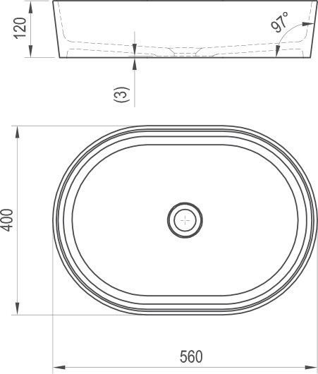 Раковина-чаша Ravak Moon 2 56 XJN01300002