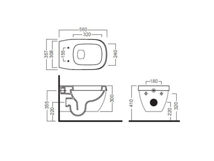 Унитаз Hatria Abito YXX6 подвесной