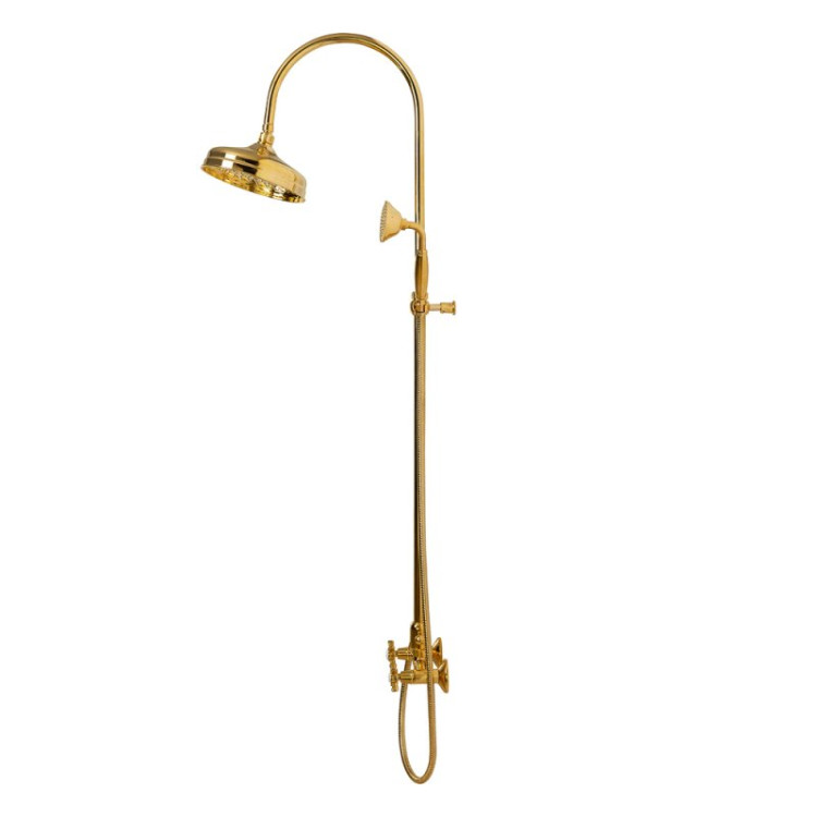 Душевая стойка со смесителем, верхним и ручным душем Cezares LORD-CD-02-Bi