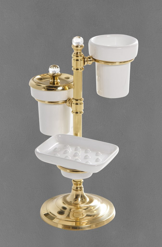 Настольный гарнитур, 2 стакана и мыльница, 14x35 см ART&MAX AM-1916-Do-Ant