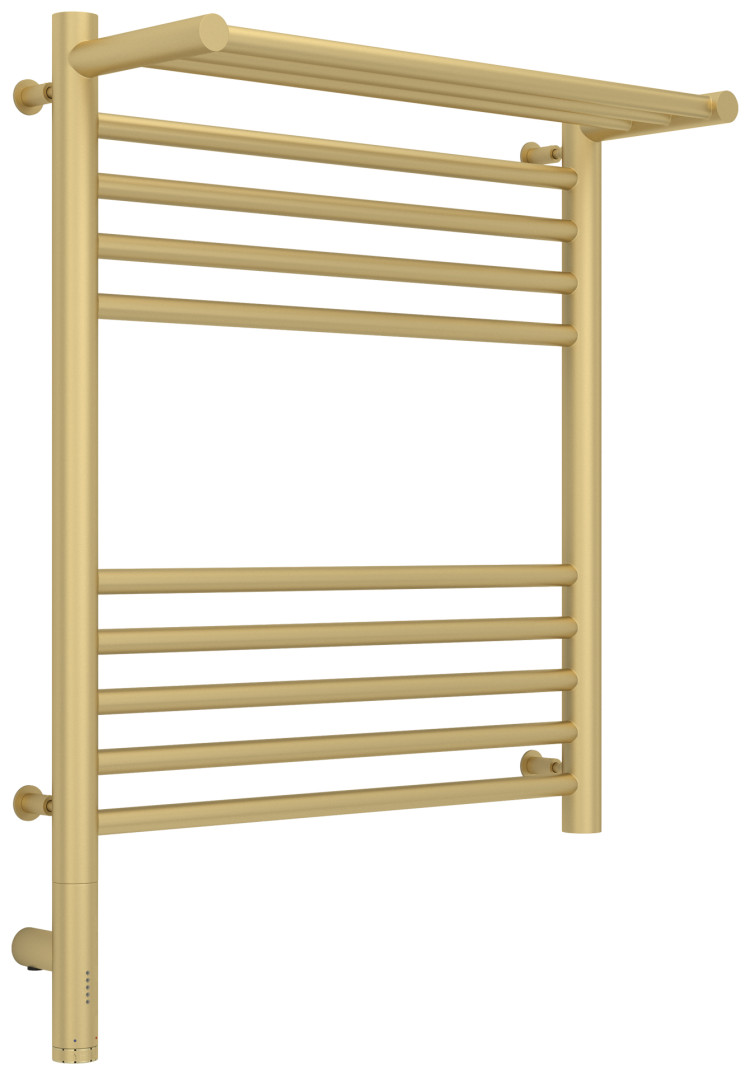 Полотенцесушитель электрический Сунержа Богема с полкой 3.0 600х500 / МЭМ левый Матовая шампань