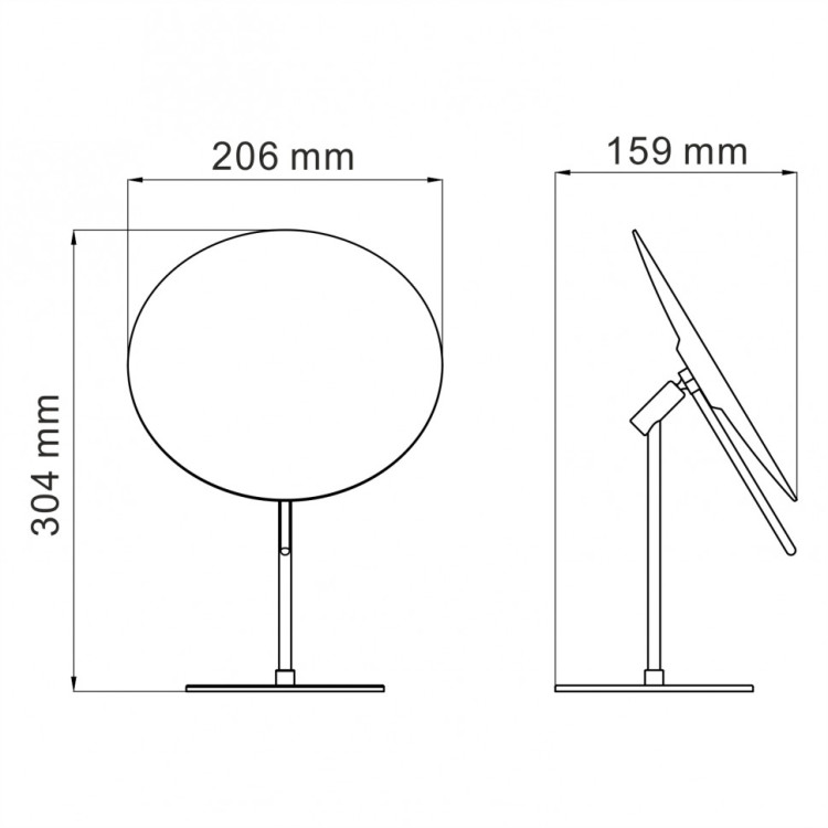 WasserKRAFT K-1002 Зеркало с 3-х кратным увеличением