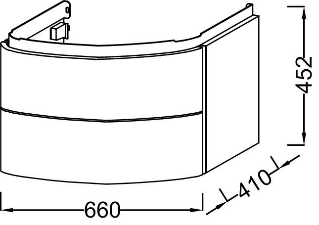 Мебель 66 см для раковины-столешницы 80 см Jacob Delafon PRESQU'ILE EB1103-N21