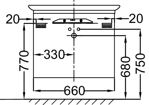 Мебель 66 см для раковины-столешницы 80 см Jacob Delafon PRESQU'ILE EB1103-N21