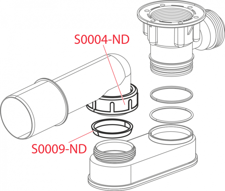 Сниженный гидрозатвор Alcadrain A531