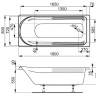 Акриловая ванна Vagnerplast Hera 180x80