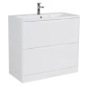 База под раковину напольная с двумя выкатными ящиками BelBagno ACQUA-800-2C-PIA-BL