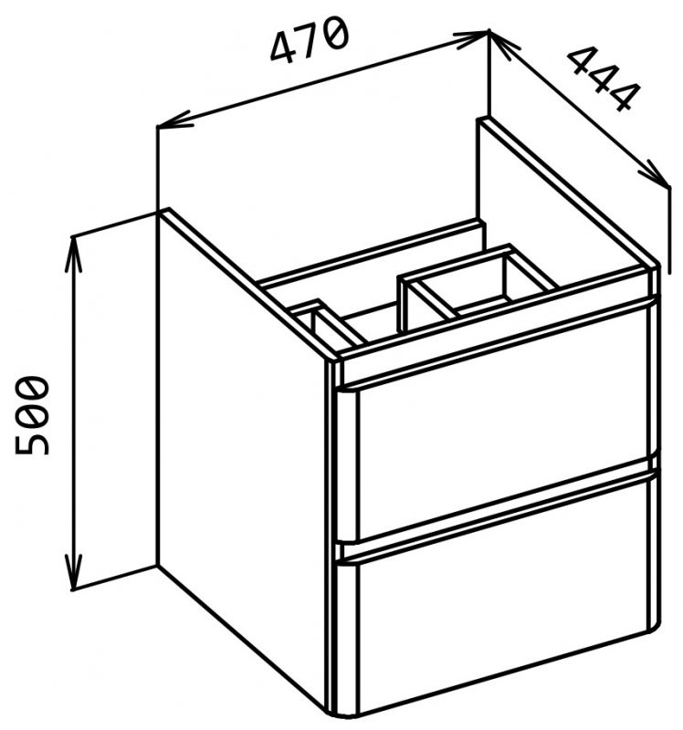 Керамическая раковина 500х460х30 BelBagno 12050-KL