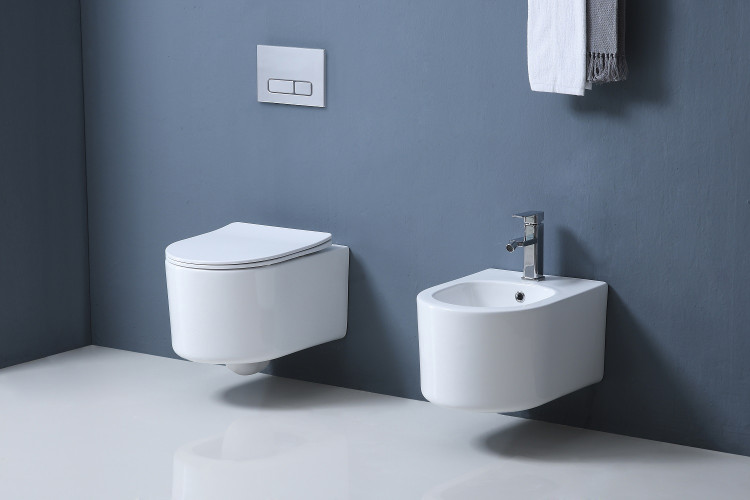 Биде подвесное Aquatek МИЯ AQ1004-00, 490*370*300 мм, цвет белый