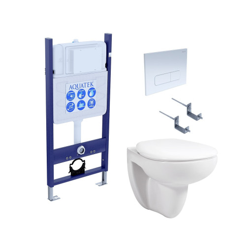 Комплект унитаз + инсталляция Aquatek SET AQUATEK КАИР-14-013
