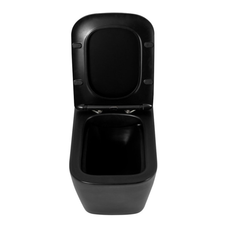 Унитаз подвесной BelBagno ARDENTE-C BB3202CHR-MB+BB3202SC-MB + Система инсталляции для унитазов BelBagno BB002-80 с кнопкой смыва BB007-PR-NERO.M Cezares BB3202CHR-MB/BB3202SC-MB/BB002-80/BB007-PR-NERO.M