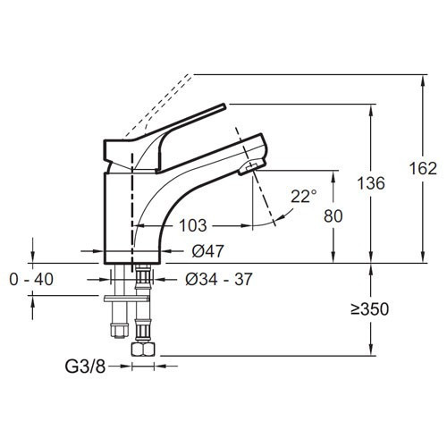 Смеситель для раковины Jacob Delafon Brive E75762-CP