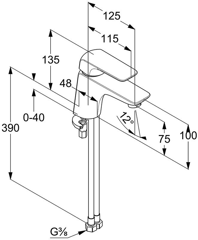 Смеситель для раковины Kludi Ameo 410280575