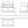 Тумба под раковину Villeroy&Boch Venticello 80 подвесная