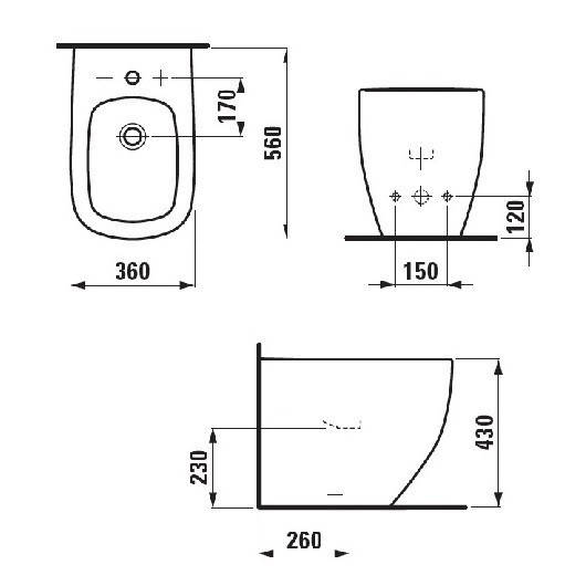 Биде Laufen Palomba 8.3280.1