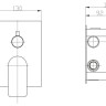 Встраиваемый трехпозиционный смеситель для душа BelBagno NOV-SDM-IN