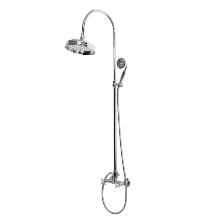 Душевая стойка со смесителем, верхним и ручным душем Cezares LORD-CD-02-M