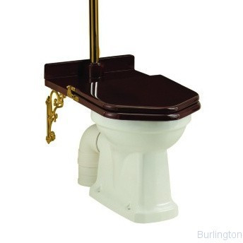 Сиденье- трон для унитаза с высоким бачком, красное дерево [S15M GOL]