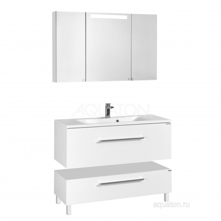 Тумба под раковину Aquaton Мадрид 120 M белый 1A168701MA010