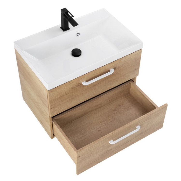 База под раковину подвесная с двумя выкатными ящиками BelBagno AURORA-600-2C-SO-RT